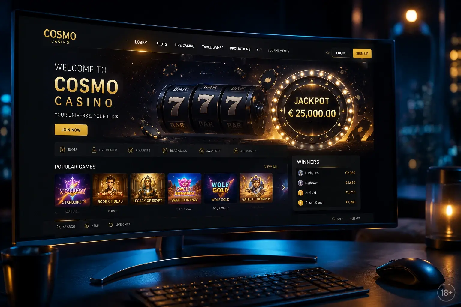 Cosmo Casino — online casino lobby